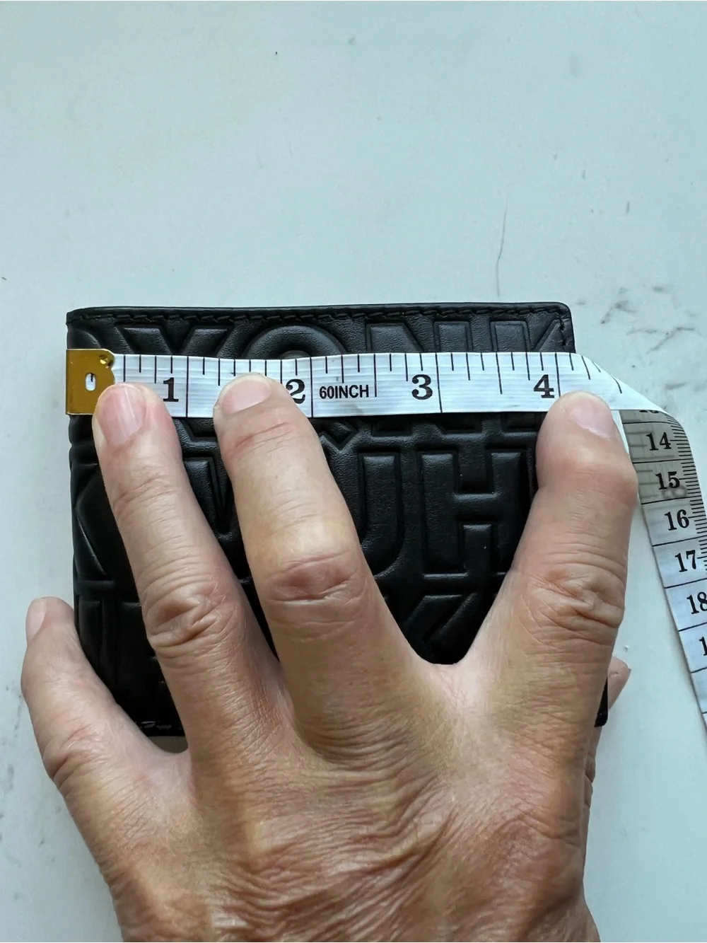 Comme des Garcons Black Embossed Leather Wallet